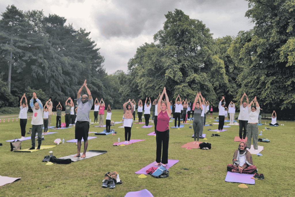 Yoga in the park, West Midlands