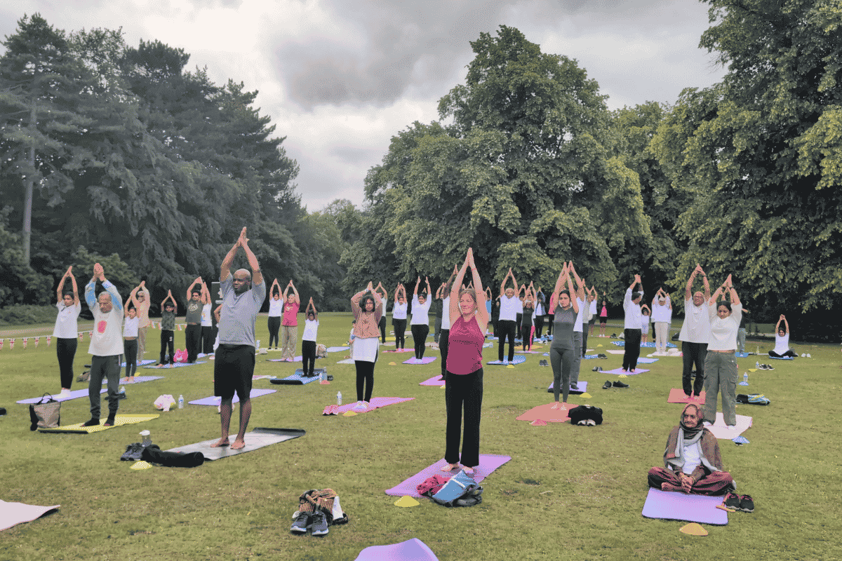 West Midlands unites for peace: Over 150 gather at Sutton Park to celebrate International Yoga Day